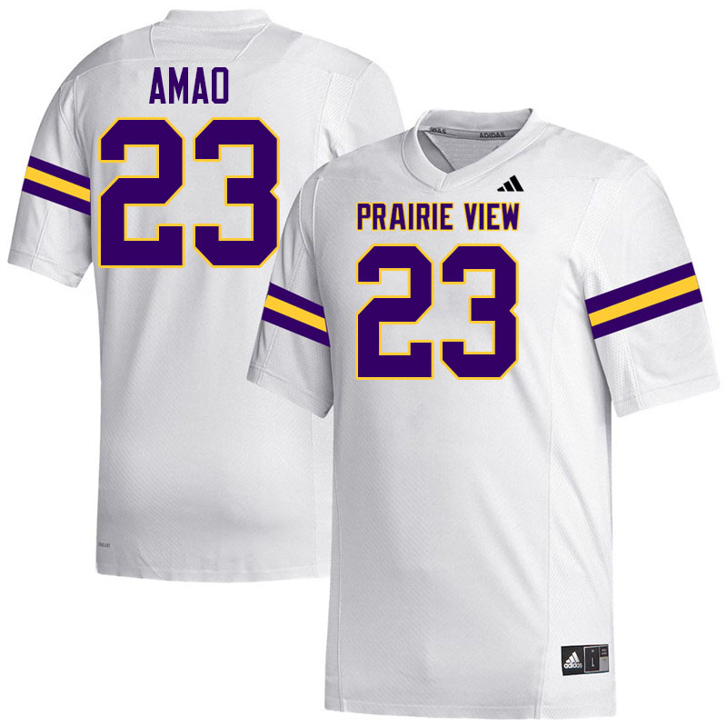 Prairie View A&M Panthers #23 Kamren Amao College Football Jerseys,Uniforms Stitched-White